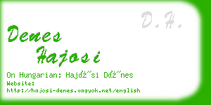 denes hajosi business card